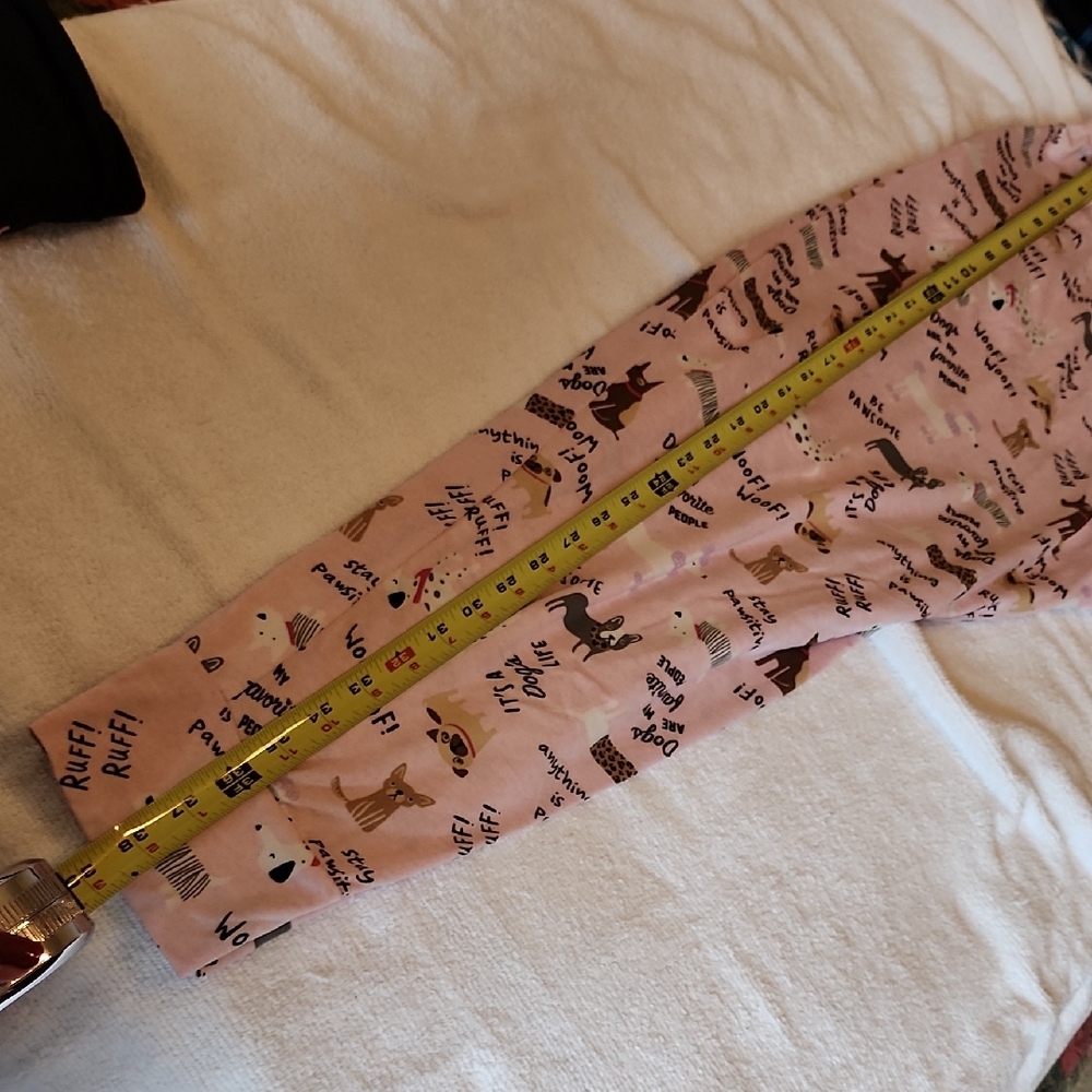 Charming Pink and Black Dog Print Pajama Set - Picture 8 of 14